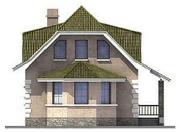 Современный типовой проект дома из арболита на 144 кв. м - фасад фото 4