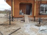 Монтаж свайного фундамента под крыльцо в деревне Нова