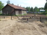 Завершен монтаж фундамента на винтовых сваях в деревне Сойловская