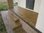 Крыльцо дома - отделка штампованным бетоном